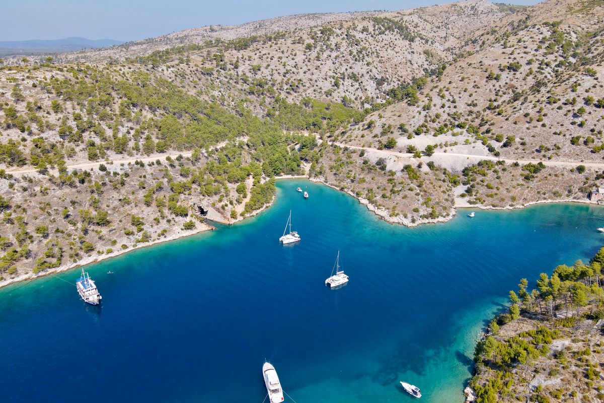 Luxury Dalmatian coast yacht charter in Croatia Adriatic coastal scenery
