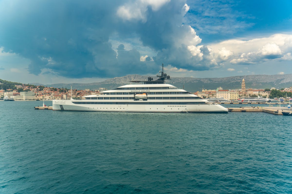 Luxury motor yacht charter Croatia Adriatic coastal scenery