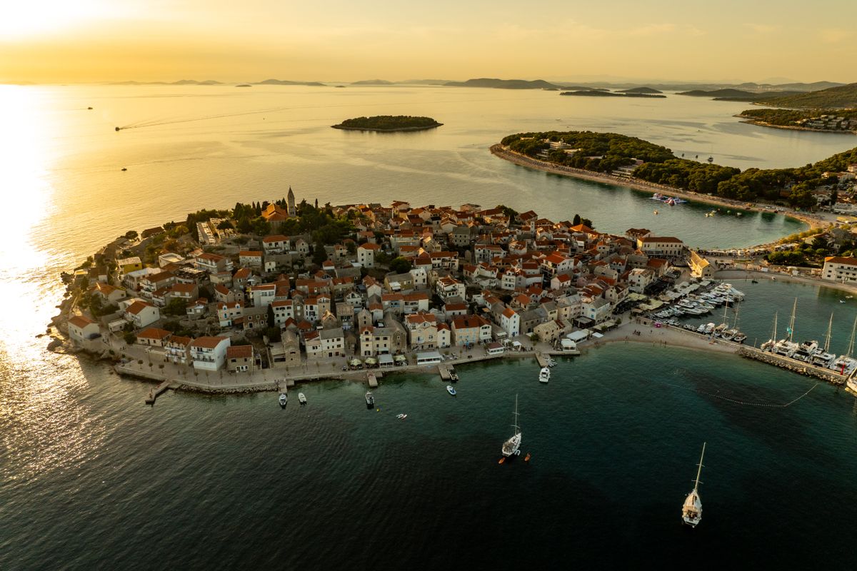 Luxury romantic yacht charter Croatia Adriatic coastal scenery