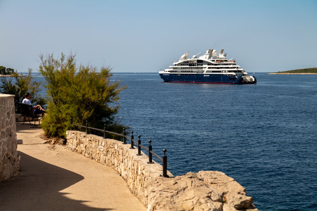 Luxury motor yacht charter Croatia Adriatic coastal scenery