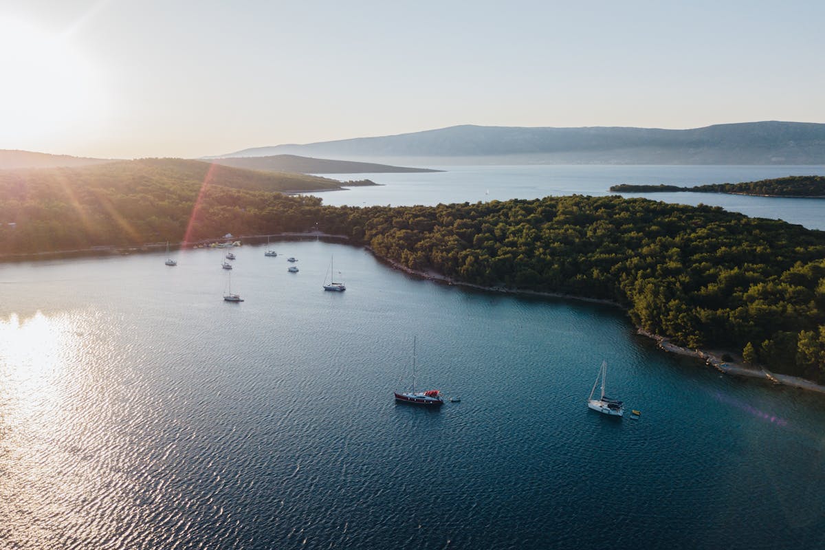 luxury yacht routes Croatia Adriatic coastal scenery