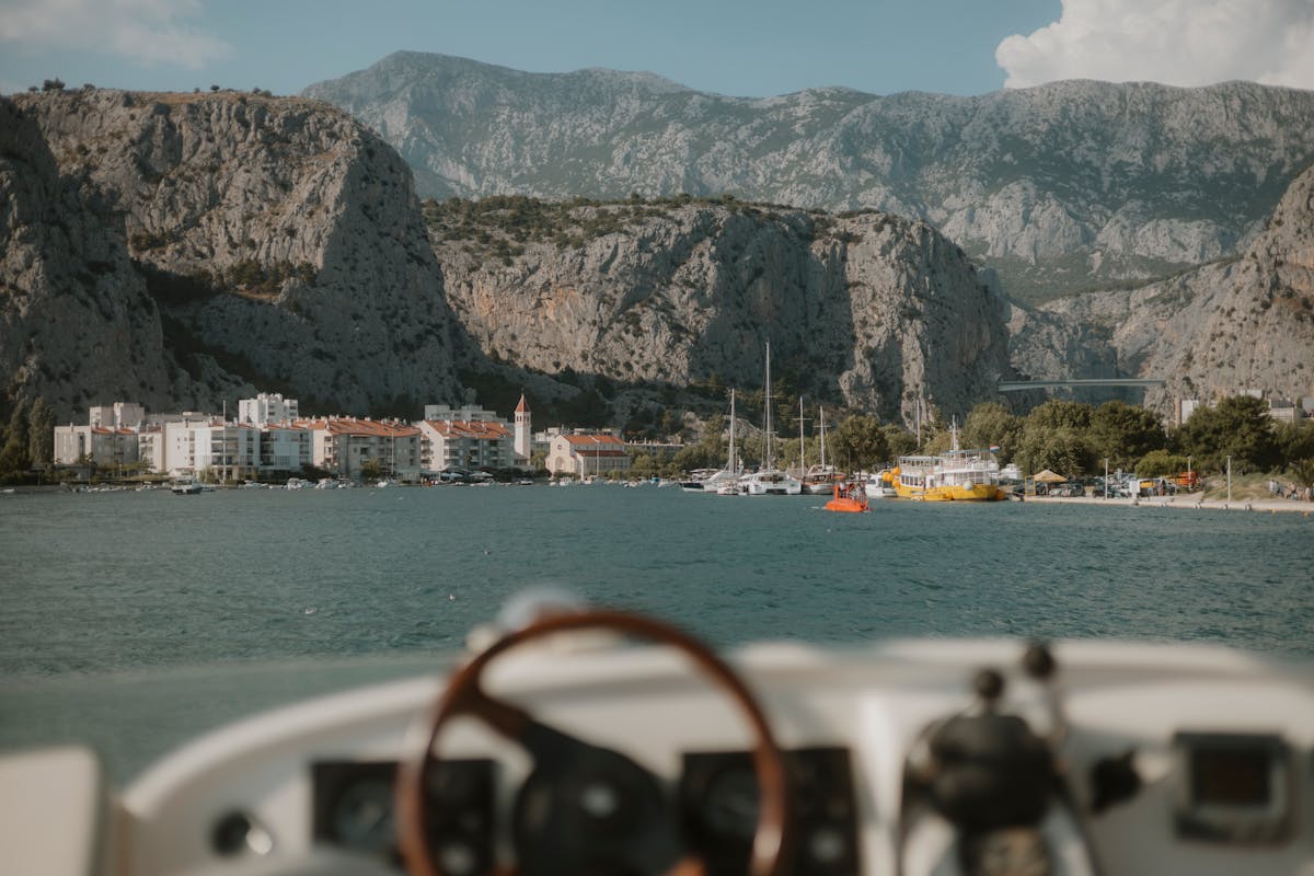 Luxury motor yacht charter Croatia Adriatic coastal scenery