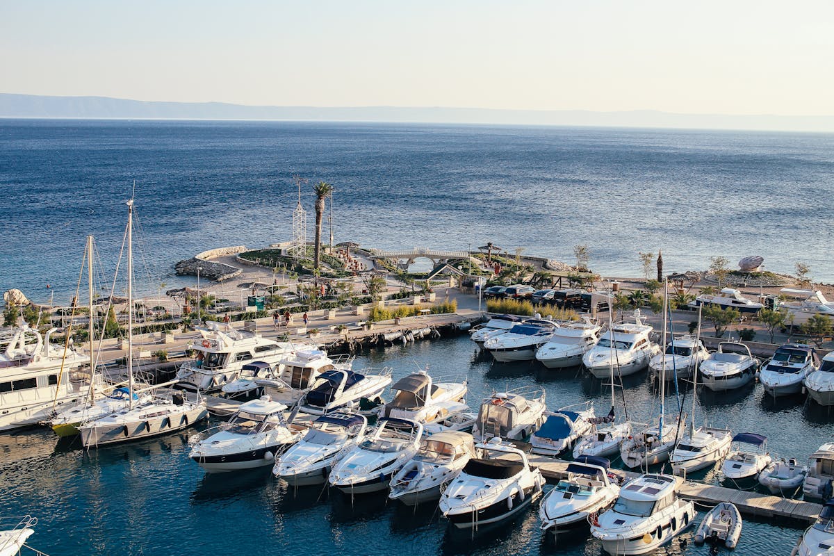 Luxury yacht charter Split Adriatic coastal scenery