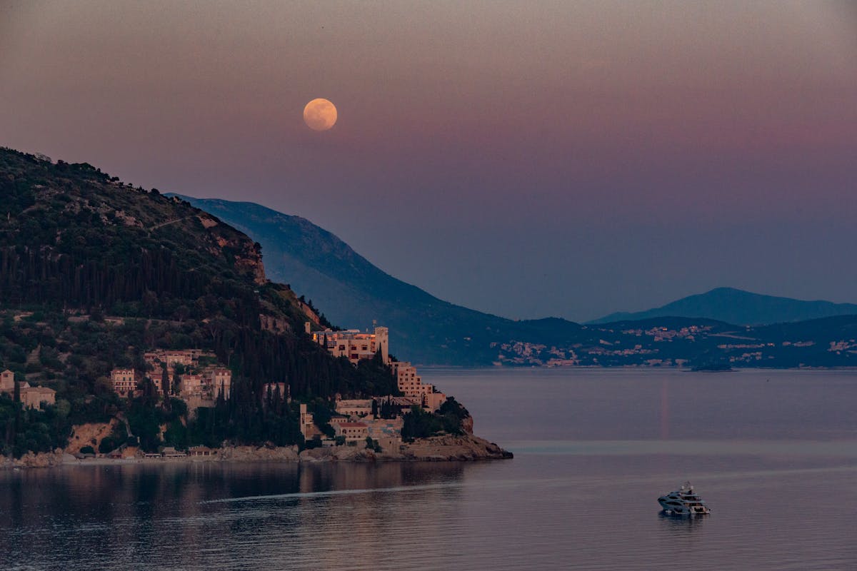 Luxury romantic yacht charter Croatia Adriatic coastal scenery